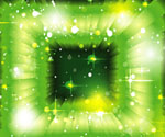green rainbow with stars
